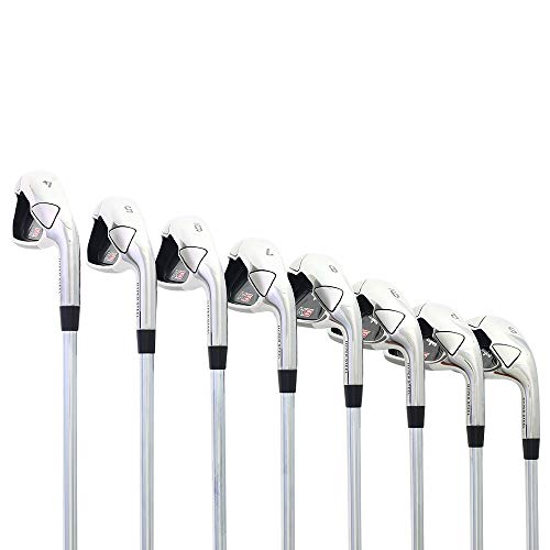Majek K6 Iron Set +2 inch Over XL Big & Tall Men's 8-Piece Set Right Handed Steel Shaft Regular Flex Black