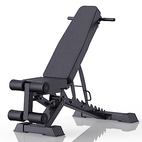 K KiNGKANG Adjustable Weight Bench 1100 LB Capacity Black