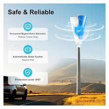 Wind generator, 12V/24V Vertical Axis Wind Portable Generator Maximum Power 100W IP67 Energy For Home RVs,for Home Boat Marine(White-and-Blue-12V)