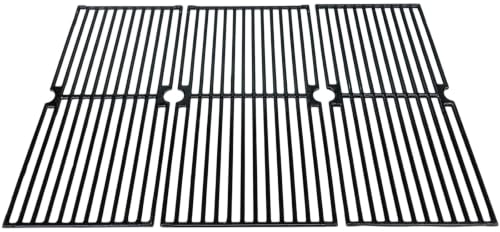 67233 Gas Grill Porcelain Cast Iron Cooking Grid Replacement for Brinkmann & Others, 3 pcs