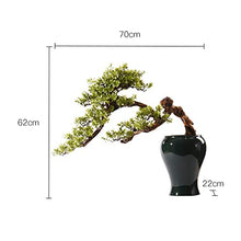 Artificial Bonsai Bonsai Tree Large Chinese Artificial Bonsai Tree Living Room Office Desktop Decoration Fake Bonsai Fake Tree Home Decoration Plant Potted with Ceramic Flowerpot for Home Office