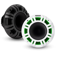 KICKER 48KMXL65 6.5" 4-Ohm RGB-LED Marine Coaxial Speakers Pair