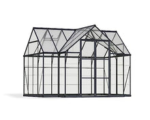 Palram Canopia 12x10 Garden Solarium Greenhouse Charcoal Gray