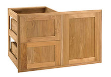 Pacific Teak Shaker 35-Inch Teak Wood Access Door and Double Drawer Combo - CO21-35S