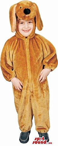 SPOTSOUND Brown Dog Children Size Plush Costume with Long Ears