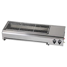 Portable Propane Gas Grill Tabletop Grill Outdoor Cooking Stove 2 Burner Stainless Steel BBQ Grill for Picnic Camping Trip Tailgating Patio B (A)