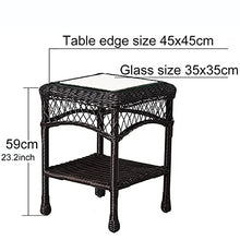 3 Pieces Outdoor Rocking Chair Bistro Set Patio Conversation Set with 2 Rocking Chairs and Glass Table All-Weather Patio Furniture Sets for Garden, Porch And Backyar Bla ( 1 Chair+1 Coffee Table)