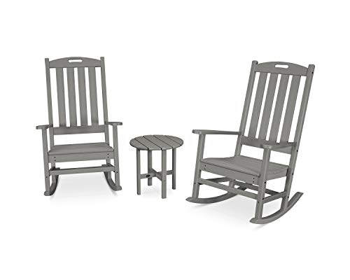 POLYWOOD® Nautical Rocking Chair Set, Slate Grey