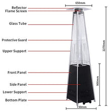 AIZYR Waterproof Outdoor Garden Gas Heater with Temperature Control Flameout Switch/Wheels for Balcony, Courtyard, Garage, Patio