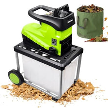 Electric Wood Chipper, 2800W, Small Household, Fruit and Garden Wood Chipper for Wood and Tough Garden Debris