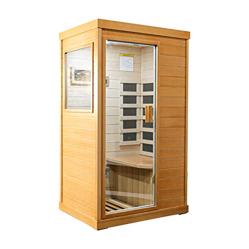 Daleyzay 1-Person Infrared Sauna Canadian Hemlock Natural