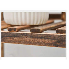 ZOCWJK Plant Stands,Flower Stand,Shelf Wood Balcony Flower Shelf Living Room Indoor Floor Type Plant Flower Pot Standnishings/Walnut/B,