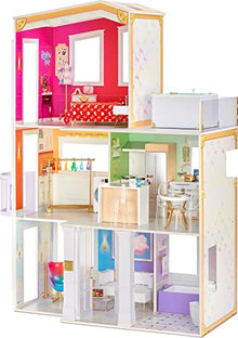 Rainbow High 3-Story Wood Doll House Multicolor