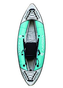 AKONA Inflatable Kid's Kayak Single Seater Drifter White Blue