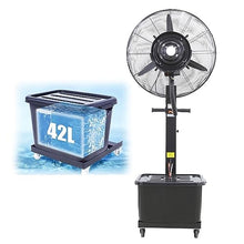 GFJYKDL 26in Misting Fan, Industrial Spray Fan with 42L Water Tank, High-Power 3-Speed Electric Floor Fan for Outdoor Patio Cooling, Ideal for Commercial Use,One Color-650mm/26in