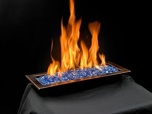 36"x 6" Linear Channel Oil Rubbed Bronze Drop-in Pan with Spark Ignition Kit - Natural Gas