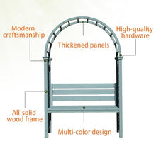 OREKPOT Heavy Duty Garden Arch, Metal Garden Arbor with Bench, Two People Seat Rose Arch for Lawn Backyard Patio Outdoor Climbing Plant，White
