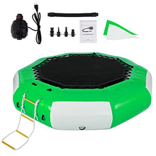 VEVOR Inflatable Water Trampoline 13ft Green & White