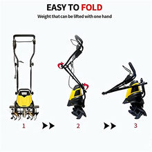 TREEYX Garden Gear Electric Garden Tiller,2400W Low Noise Electric Cultivator, Tilling Width 45Cm,Working Depth 22Cm,Speed 420 RPM,Cultivator (10m Extension Cord)