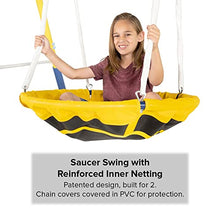 Sportspower Super 8 Metal Swing Set with Slide Yellow/White/Blue