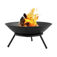 Portable Fire Pits & Bowls, 22in Outdoor Wood Burning Steel BBQ Grill Firepit Bowl, Heating Basin for Patio Backyard Garden Camping Picnic Bonfire