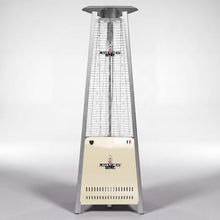 The Capri Amalfi Studio Collection Patio Heater by Lava Heat Italia, Liquid Propane Custom Powder-RAL 3015 Light Ivory Coated Flame Tower, Designer 92-Inch Italian Outdoor Heater