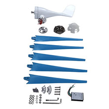 YLHHWVY Windmill Generator Windmill Generator Aluminum Alloy Low Wind Speed Starting Blue Nylon Fiber 5 Blades 300W Solar & Wind Power Parts & (DC24V)(DC24V)