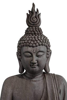 John Timberland Sitting Buddha 42" High Gray Indoor-Outdoor Large Statue