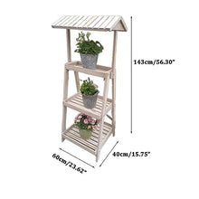 3 Tier Wooden Plant Shelf Outdoor Plant Rack Simple Retro Wood Plant Stand For Free Standing Storage Shelf Multifunctional Flower Display Desk Rack Multi-layer Storage Ladder Frame Patio Balcon