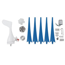 YLHHWVY Windmill Generator Windmill Generator Aluminum Alloy Low Wind Speed Starting Blue Nylon Fiber 5 Blades 300W Solar & Wind Power Parts & (DC24V)(DC12V)