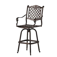 Christopher Knight Home Avon Outdoor Cast Aluminum Bar Stools 2-Pcs Set Shiny Copper