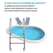 Etsuosy Pool Ladder 304 Stainless Steel 2-Step Inground Swimming Pool Stairs with Anti-Slip Footstep, 20x54 in, 440 lbs Load Capacity