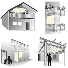 Extendable Shade Cover for Patio Pergola Sunscreen Breathable Awning Roof Wave Shade Sail 95% UV Resistant (Color : Gray Size : 1.2x8m) (Gray 1.3x8m)