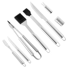 YHdtUO 27 Pieces of Barbecue Tools Set Outdoor Barbecue Tools Set Aluminum Box Packaging,White-Fruit peach5