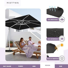 Midtown Umbrellas Grande Square - 9 x 9 Ft Cantilever Umbrella