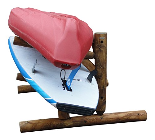 Log Kayak Rack 2 Place 1 Sided SUP Storage Rack Canyon Brown