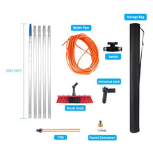 Water Fed Telescopic Brush Photovoltaic Panel Cleaning Tool 30Cm Brush Head for Cleaning photovoltaic and Solar Panels and Other Cleaning Activities