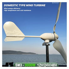 ASsdhgTE Energy3000W 12V/24V/48V Horizontal Axis Wind Turbine Generator Kit