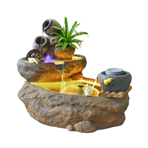 Tabletop Fountain Garden Rockery Water Fountain Decoration, Living Room Balcony Courtyard Outdoor Fish Pond Landscaping Tabletop Water Fountain (Color : A)
