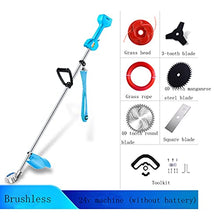 Wired Brushless Battery Electric Lawn Mower Rechargeable Small Household Lawn Mower Handheld Piggyback Battery Lawn Mower E zhengzilu