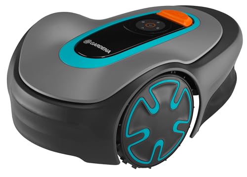GARDENA 15202-20 SILENO Minimo - Automatic Robotic Lawn Mower, with Bluetooth app and Boundary Wire, one of The quietest in its Class, for lawns up to 5400 Sq Ft, Made in Europe, Grey