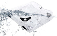 Clear Waterproof Cover Tarp 7x9m, Clear Tarps Heavy Duty with Grommets, Thicken Transparent Waterproof Tarpaulin, Plant Cover Insulation Shed Cloth, for Greenhouse Plant Cover