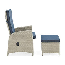 Alaterre Furniture Haven All-Weather Wicker Outdoor Recliners Set with Ottomans and Accent Table