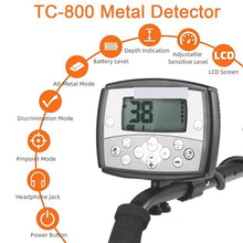 Metal Detectors Tc-800 High Sensitivity Metal Detector Professional Gold Detector Treasure with Single Frequency Technology High Precision