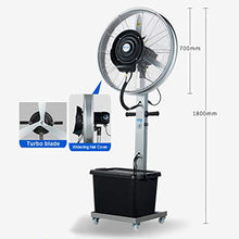 CUTPOIY Oscillating Misting Fan with 3-Speed Operation for Outdoor Patio, Garden, and Commercial Use - 26-Inch Cooling Fan with Spray Turntable