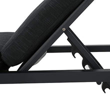 Great Deal Furniture Outdoor Mesh Chaise Lounge Set of 4 Dark Grey + Black