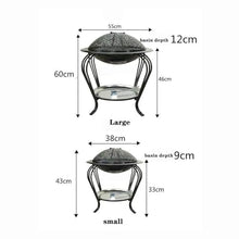 BNEI European Style fire Pit, Portable Tabletop fire Pit with fire net Cover, 55 * 60 cm, Suitable for Winter Warming, Barbecue (Large)