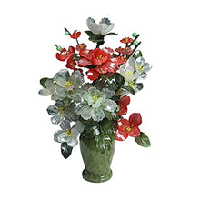 YXIANG56Q Fake Plants Artificial Bonsai Jade Vase Decoration Bonsai Faux Peony Flower Potted Plant for Living Room TV Cabinet Bonsai Desktop Display Bonsai Tree