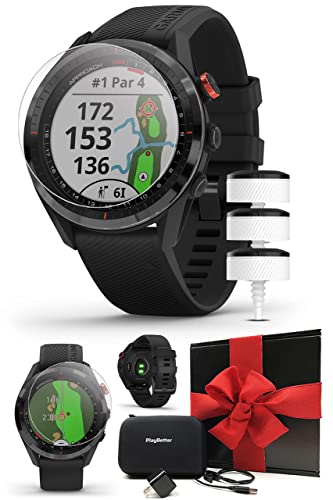 PlayBetter Garmin Approach S62 Premium Golf GPS Watch Black/CT10 Sensors