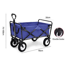 ZGLINMZ Trolley Trolley Laundry Trolley Handcart, Folding Garden Trolley Cart Heavy Duty Wagon Multi-Function Shopping Cart for Outdoor Camping Fishing Pull Truck with 4 Wheels,